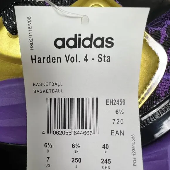 Men's Adidas Harden Vol. 4 Star Wars Lightsaber Sneakers with Box - Size US 7